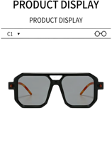 Lunettes de soleil unisexes pour adultes QSKY UV400 de haute qualité, monture carrée pleine, style aviation, modèle 6125, nouveaux styles, double pont en plastique