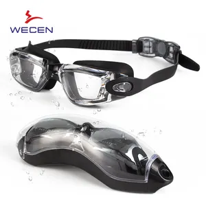 Özel kabul edilebilir anti-sis yüksek çözünürlüklü yetişkin için yüzmek gözlük silikon sapanlar yüzme gözlükleri su geçirmez