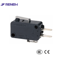 Remplacement direct RENEW RV-161-1C25 16A Micro-interrupteur en plastique à réponse sensible, levier à charnière courte, SPDT, action rapide, pour appareils électroménagers