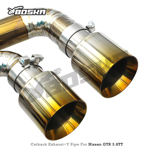 Custom Catback Exhaust with Valve for Nissan GTR/GT-R R35 3.8TT 2008-2023 Boska 1.2mm Thick Titanium Y-Pipe Muffler - Product Image 6