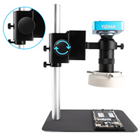 Microscope industriel avec caméra USB, 38mp, 1080P 60fps, 130x, lentille LED, pour la réparation de Microscope vidéo à puces à souder