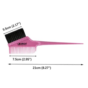 अनुकूलित हेयर डाई कंघी रंग टिंट उपकरण बालों का रंग लगाने के लिए कंघी के साथ बाल रंगाई ब्रश