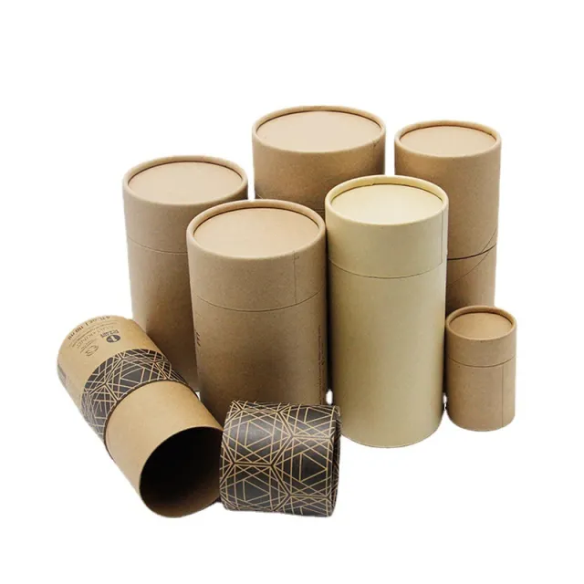 Cajas Para Te — Tube de papier pour thé écologique personnalisé, cylindre rond en carton, boîte-cadeau, 100 pièces