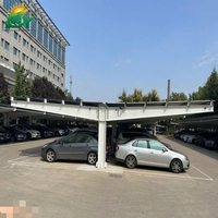 Structure de carport solaire photovoltaïque en alliage d'aluminium anodisé, installation modulaire pour centre commercial, hôtel, commerce