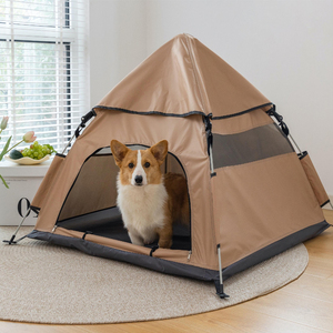 Pop Up tente pour animaux de compagnie <span class=keywords><strong>chien</strong></span> chat maison de couchage Camping fournitures de voyage en plein air camping pour animaux de compagnie cage pliable tipi - Product Image 1