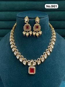 Conjunto de Collar y Pendientes con Piedras de Circonio, Joyería Elegante para Mujer, Ideal para Bodas, Festivales y Celebraciones - Product Image 5