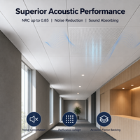 Système de plafond suspendu en panneaux d'aluminium, dalles de plafond métalliques à clipser pour les projets d'aménagement intérieur de bureaux, d'hôtels et de commerces