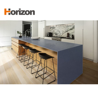 Comptoir en pierre de jade de quartz de cuisine Horizon Comptoir en quartz de couleur grise Dalles minces de quartz