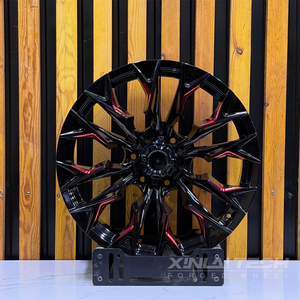Rines Deportivos de Aleación XL en Negro Brillante con Detalles Rojos de 18 19 20 21 22 Pulgadas 5x114.3 5x120 6x139.7 para Honda Toyota Ford SUV Sedán - Product Image 6