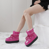 Nouvelles Bottes d'Hiver 2026 Europe Amérique Imperméables Doublées en Peluche Artificielle Épaissies Mi-Mollet Légères Antidérapantes