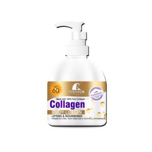 ROUSHUN <span class=keywords><strong>Lait</strong></span> Corporel Hydratant et Lissant 100% Pur Collagène et Acide Hyaluronique, Effet Lifting, pour Peaux Sèches, Rugueuses et Ternes, Protection Solaire - Product Image 1