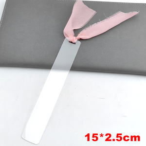 Segnalibro in Acrilico Trasparente Grezzo con Stampa UV Personalizzata <span class=keywords><strong>Fai</strong></span> <span class=keywords><strong>da</strong></span> <span class=keywords><strong>Te</strong></span>, Nappina e Nastro, Idea Regalo per Librerie, Vendita all'Ingrosso o con Logo Personalizzato - Product Image 5