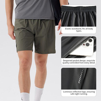 Pantalones Cortos Multicolor con Bolsillo Lateral con Cremallera, Ropa Deportiva Transpirable, Pantalones Cortos Holgados para Hombre, para Gimnasio y Fitness