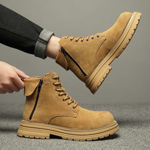 Bottes <span class=keywords><strong>Chelsea</strong></span> pour hommes en cuir pleine fleur, semelle extérieure durable, style polyvalent pour le bureau et le quotidien, vente en gros d'usine - Product Image 2
