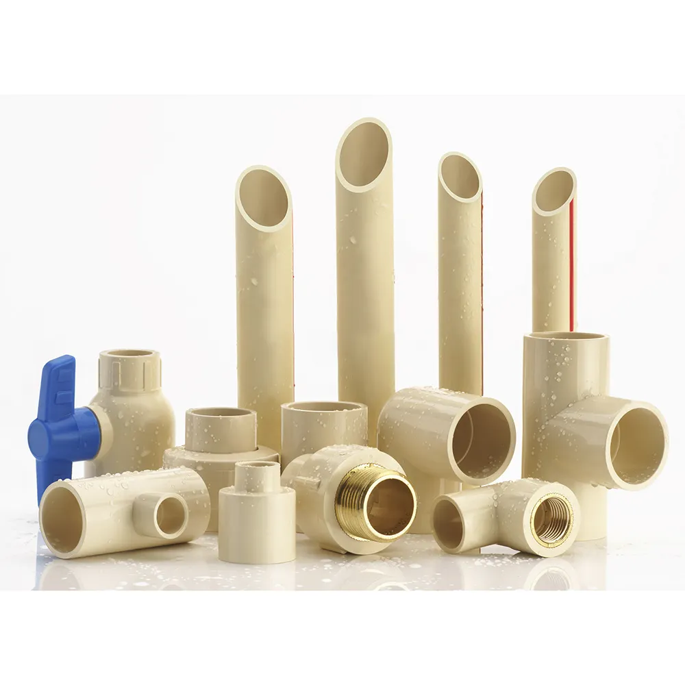 Bahan pemipaan Pntek fitting pipa plastik PVC katup CPVC fitting suplai air standar ASTM D2846 1/2 "-2" benang perempuan