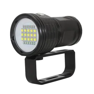 Linterna de fotografía subacuática, <span class=keywords><strong>luz</strong></span> de vídeo de buceo de 1200lm, reflector blanco, rojo y púrpura, potente <span class=keywords><strong>luz</strong></span> de relleno de Vida Marina - Product Image 1