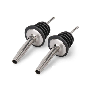 Automatic Metal Wine Bottle Spout Pour Drip Stop Speed <strong>Pourer</strong> Stopper and Stainless Steel Silver Liquor Olive <strong>Oil</strong> <strong>Pourer</strong> - Product Image 1