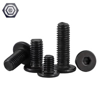 Vis d'assemblage à tête plate à six pans creux en acier au carbone ultra-mince Joint de vis à boulon Allen en oxyde noir pour connecter Biaungdo Black