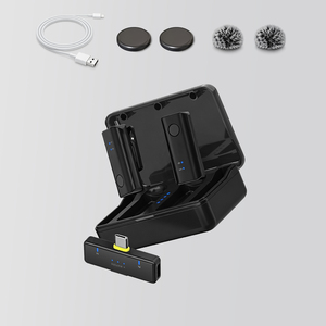 Microphone sans fil à clip OEM à prix de fabricant pour TikTok et diffusion <span class=keywords><strong>en</strong></span> direct, 2.4G, 150m, double canal, Type-C, CE FCC pour Android et iPhone - Product Image 1