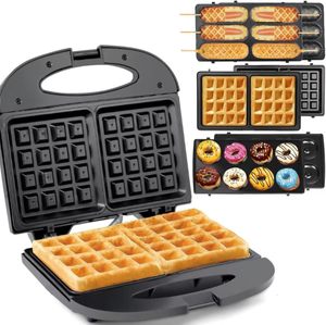 Venta Directa de Fábrica: Sandwichera Eléctrica de 2 Rebanadas, Tostadora Antiadherente con Placas Intercambiables para Waffles, Ecológica, Mini, 800W - Product Image 1