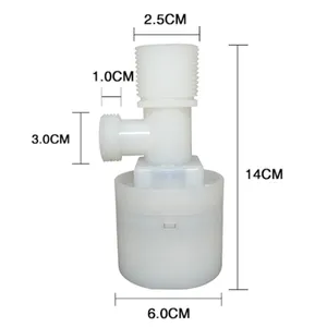 1 pulgadas de plástico blanco de nivel de agua de la válvula de control de válvula de flotador para caldera