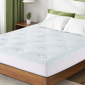 Quilted Knitted Breathable Polyester Luxury Folding <b>Bed</b> Mat Mattress Protector Fitted Sheet All-Season Machine Washable Hospital - Product Image 3