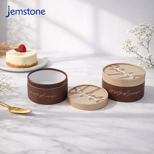 กล่องกระดาษคราฟท์ทรงกระบอกสำหรับขนมอบ เค้ก ของหวาน คุณภาพสำหรับอาหาร ออกแบบได้ตามต้องการ บรรจุภัณฑ์ทรงกระบอกสำหรับคุกกี้ ชีสเค้ก หรูหรา - Product Image 3