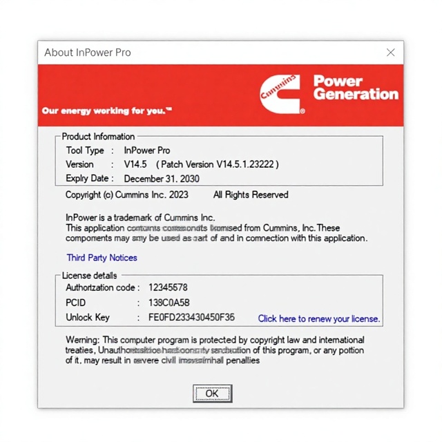 Keygen for Inpower Pro V14.5 Software Licensed to 2030 Year