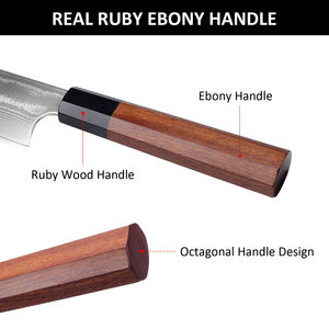 Cuchillo de Chef Premium de <span class=keywords><strong>8</strong></span> Pulgadas, 67 Capas de Acero Damasco Japonés, Cuchillo Damasco a Precios Bajos, Cuchillos de Cocina con Mango de Ébano - Product Image 4