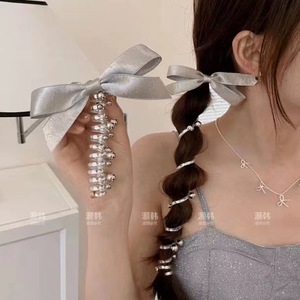 Coletero con lazo de cable telefónico para mujer, nuevo estilo de verano 2024, coletero trenzado de dibujos animados, herramienta popular en línea para trenzar el cabello. - Product Image 4