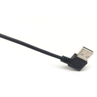 2.0 Câble micro USB A mâle à angle gauche-droit vers USB droit