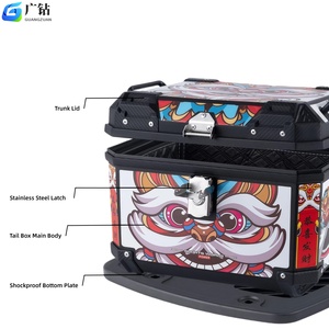 Caja Trasera para Motocicleta de 45L, Venta Directa de Fábrica, OEM, Personalizada, Resistente a Arañazos, PP, Impermeable, con Cerradura Antirrobo - Product Image 3