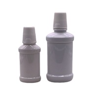 Bouteilles de bain de bouche en plastique PET de 350 ml avec bouchon à vis et traitement de surface par marquage à chaud