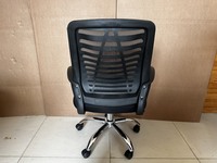 Chaise de bureau pivotante en maille noire confortable au design moderne, prix abordable, ergonomique, pour le personnel, travail sur ordinateur, chaise de bureau en tissu