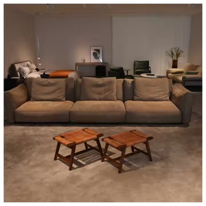 ชุดโซฟาที่ทันสมัยเฟอร์นิเจอร์ผ้ากำมะหยี่ภายในห้องนั่งเล่นสามที่นั่งโซฟาหรูหรา - Product Image 2