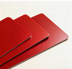 Revêtement mural extérieur flexible en panneau composite d'aluminium (ACP/ACM) moderne, écologique, recouvert de PVDF, rouge, 4x8, épaisseur 4mm/3mm/5mm - Product Image 1