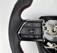Volant sport en fibre de carbone forgée à 3 branches, en cuir, taille de poignée 30 mm, compatible avec Hilux, Land Cruiser, Corolla, Yaris - Vente flash