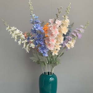 Artificial Decorative White Delphinium <b>Silk</b> <b>Flower</b> Artificial Delphinium <b>Silk</b> <b>Flower</b> for Wedding Floral Decorations - Product Image 1