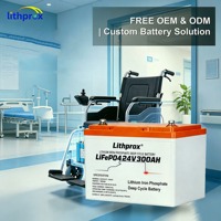 Batterie de remplacement pour trottinette électrique 24V300AH 100AH 120AH 150AH 200AH 300AH 2.4KWh 2.88KWh 3.6KWh 4.8KWh 7.2KWh Grade A LiFePO4