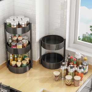 Estante de almacenamiento multifuncional para especias de cocina, estante giratorio multicapa para hierbas y condimentos - Product Image 6
