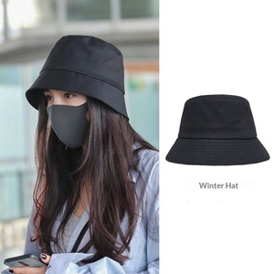 Chapeau Bob Personnalisé Style Coréen Yang Mi Célébrité Été Noir Protection Solaire 100% Coton 58-60CM Sport Homme Femme - Product Image 4