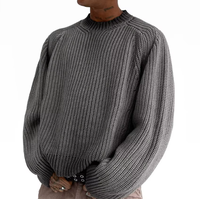 Pull d'hiver unisexe personnalisé, vierge, style vintage, pour homme, anti-plis, anti-rétrécissement, en laine/cachemire, coupe ample