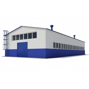 Capannone Prefabbricato Moderno in Acciaio Leggero per Officina, Magazzino, Fabbrica, Edificio Standard BS con Servizi di Saldatura in Vendita - Product Image 6