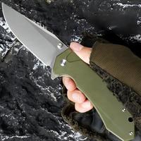Couteau de poche pliable industriel personnalisé OEM pour la chasse en extérieur avec lame en acier D2 et manche en G10, outil tactique léger de survie