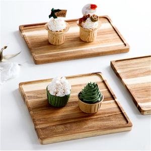 Rectangular Wooden <b>Tray</b> Japanese Acacia Wood 20x10x1.5cm 28x10x1.5cm 25x17x1.5cm 30x20x1.5cm 34x23x1.5cm For Coffee <b>Tea</b> Hotel - Product Image 4