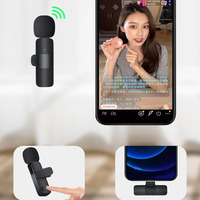 Microphone sans fil professionnel K9 avec connecteur Type-C pour téléphone portable et appareil photo