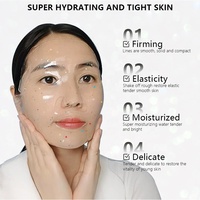 Masque facial en hydrogel transparent à motif étoile et lune OEM, hydratant, éclaircissant, raffermissant, avec acide hyaluronique et vitamine C
