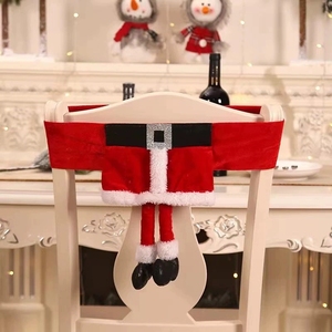 Housse <span class=keywords><strong>de</strong></span> chaise thème Père Noël et housse <span class=keywords><strong>de</strong></span> poupée elfe <span class=keywords><strong>de</strong></span> Noël – Décoration adorables pour chaises <span class=keywords><strong>de</strong></span> salle à manger pendant les fêtes <span class=keywords><strong>de</strong></span> fin d'année - Product Image 6