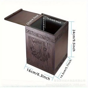 Solid Wood Pet Urn Rectangle Carved Tree Design Durable <b>Memorial</b> <b>Box</b> for Pets Desktop Storage Shandong Made - Product Image 4