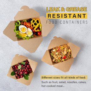 Caja para Hamburguesas para Llevar, Embalaje de Papel Kraft, Tamaño y Logotipo Personalizados, Papel Kraft de Grado Alimenticio, Caja de Embalaje para Alimentos - Product Image 4